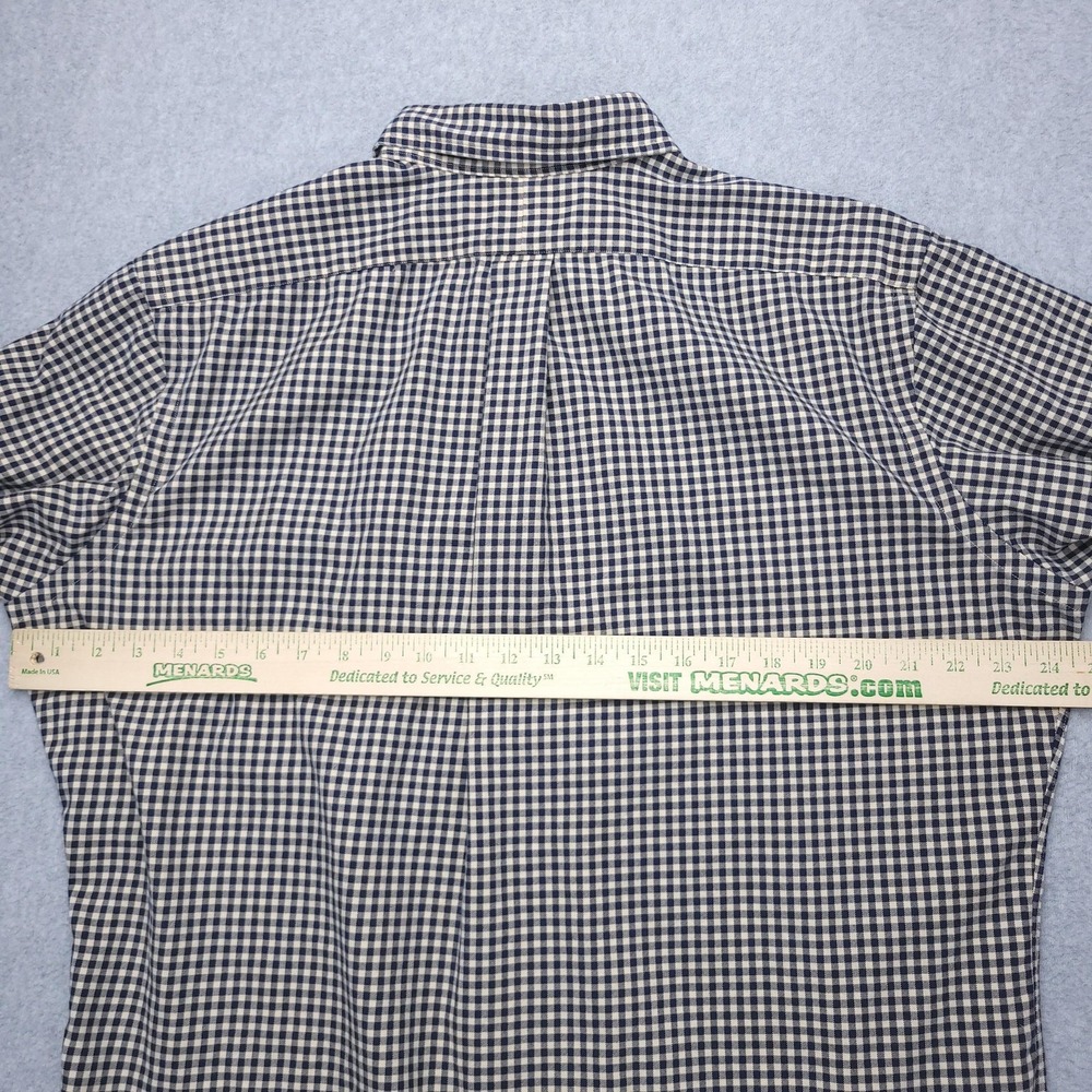 Ralph Lauren Shirt Mens Large Blue Check Classic Fit Long Sleeve Button Down‎ - Picture 9 of 11